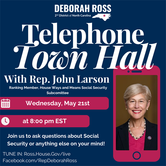 May Telephone Town Hall Announcement Graphic